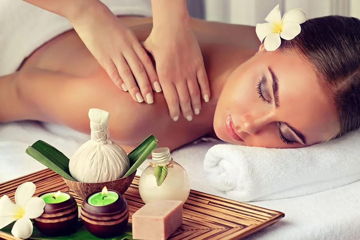 A relaxing back massage